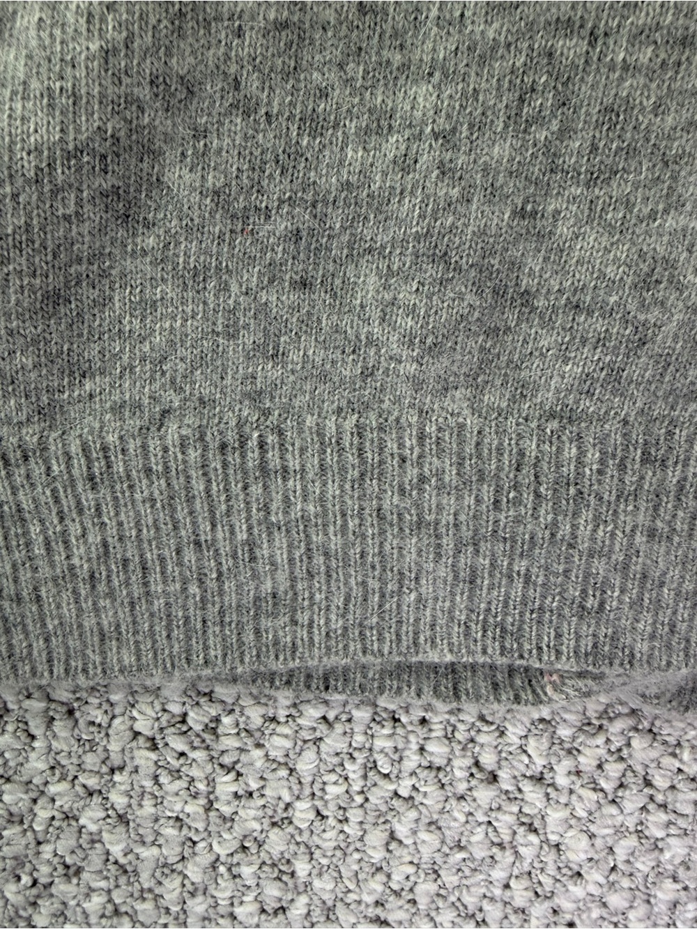 Christopher&Banks Y2K Women Vintage Rabbit Hair Hand Beaded Gray Cardigan Size M - Picture 7 of 14